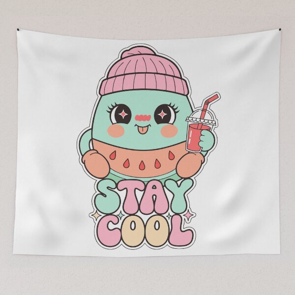 Item preview, Stay Cool Kawaii Watermelon Character designed and sold by Print culturee.