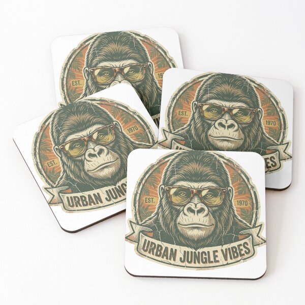 Item preview, Vintage Gorilla with Sunglasses | Urban Jungle Vibes Retro Art --- designed and sold by Wear Sculpt.