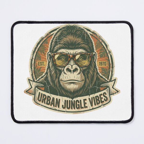 Item preview, Vintage Gorilla with Sunglasses | Urban Jungle Vibes Retro Art --- designed and sold by Wear Sculpt.