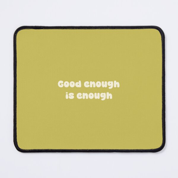 Item preview, Good Enough Is Enough — Funky Retro Green Quote Print | Anti Perfectionism Millennial Humor designed and sold by Just Vibing Co.