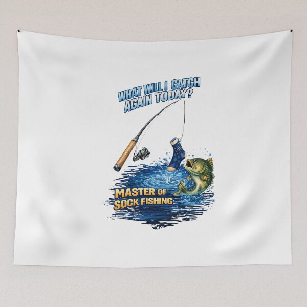 Item preview, Master of Sock Fishing Funny Fishing T-Shirt for Men designed and sold by Aimetoi.