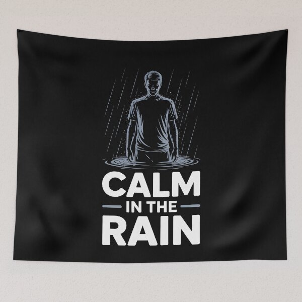 Item preview, Calm In The Rain Rainy designed and sold by MooonTees.