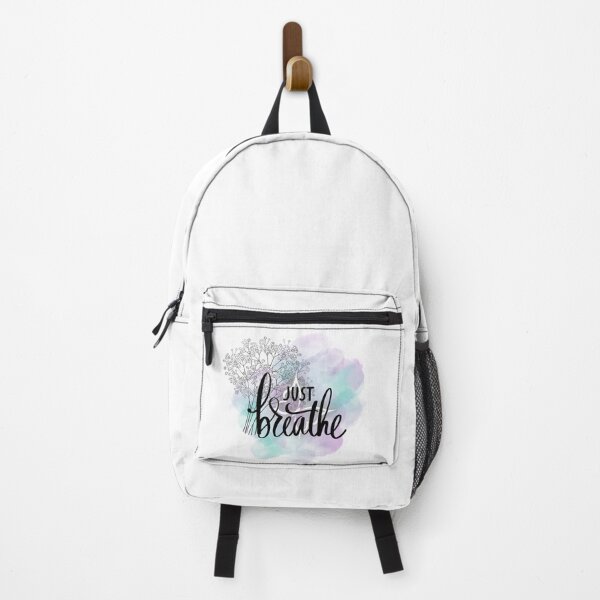 Item preview, Just Breathe Aesthetic Design , Calm Mind Minimal Quote with Floral Art designed and sold by Palette _Vibes.