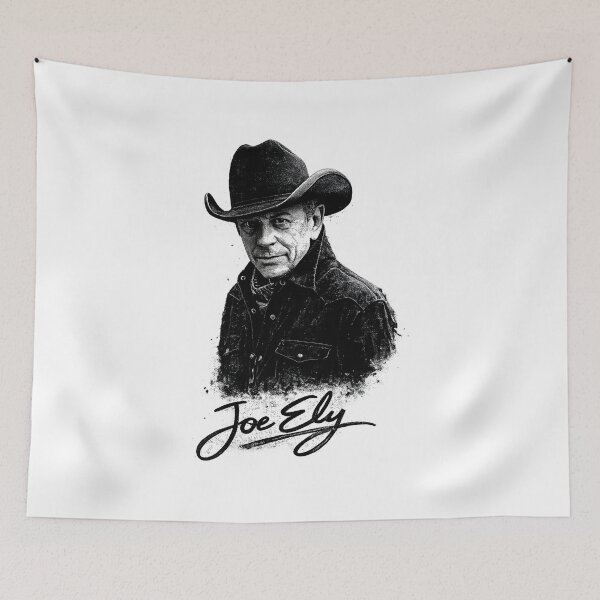 Item preview, Joe Ely – High Plains Ink Stencil Portrait designed and sold by gahteeriffico.