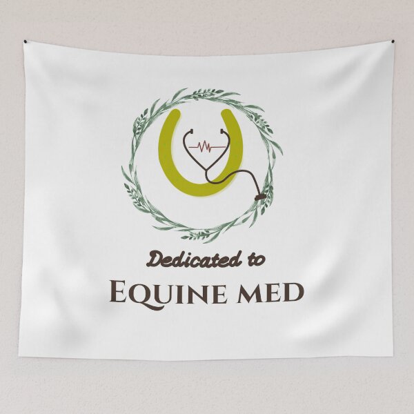 Item preview, Elegant Boho Equine Vet Tech - Dedicated to Equine Medicine Horseshoe Art designed and sold by batoot1.