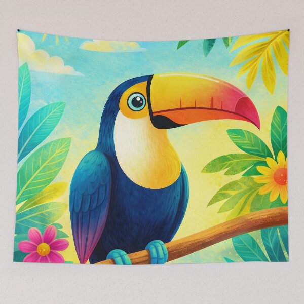 Item preview, Summer Toucan Paradise – Tropical Jungle Bird Art designed and sold by MyTutina.