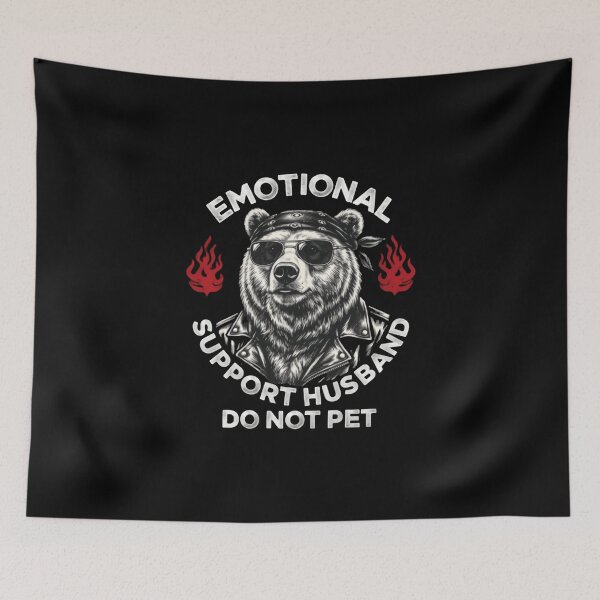 Item preview, Emotional Support Husband Do Not Pet Chaotic Funny Energy designed and sold by SkeletonsDanger.