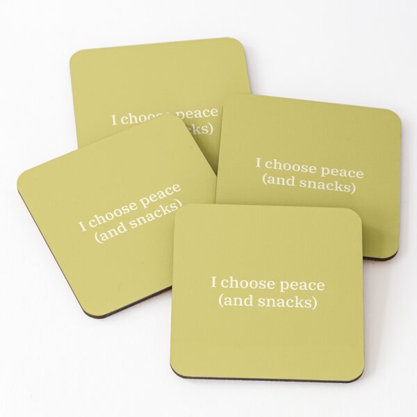 Item preview, I Choose Peace (and Snacks) — Retro Olive Serif Quote Print | Funny Self Care Gift Idea designed and sold by Just Vibing Co.