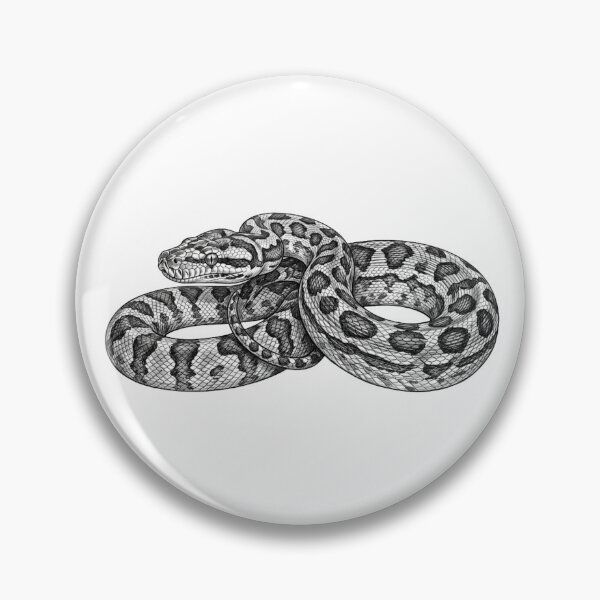 Item preview, Detailed Jungle Python Snake Coiled Sketch Art designed and sold by Digital Duniyah.