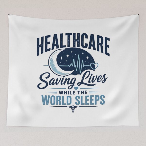 Item preview, Healthcare Night Shift – Saving Lives While the World Sleeps designed and sold by EichStore.