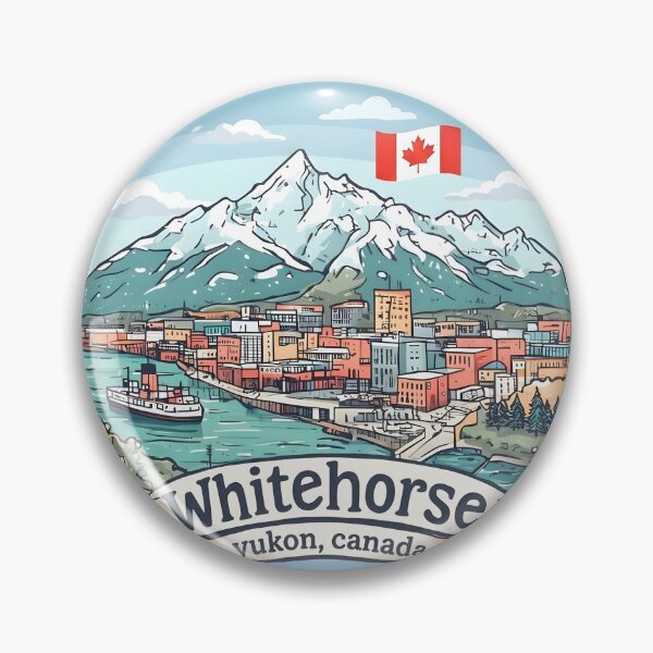 Item preview, Whitehorse Yukon Pastel Canada Cute Skyline Cityscape Pride designed and sold by HowToCanadian.