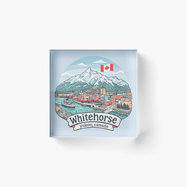 Item preview, Whitehorse Yukon Pastel Canada Cute Skyline Cityscape Pride designed and sold by HowToCanadian.