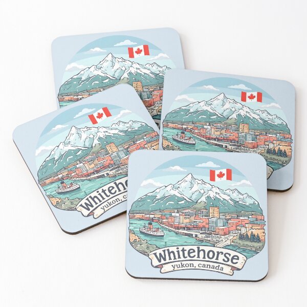 Item preview, Whitehorse Yukon Pastel Canada Cute Skyline Cityscape Pride designed and sold by HowToCanadian.