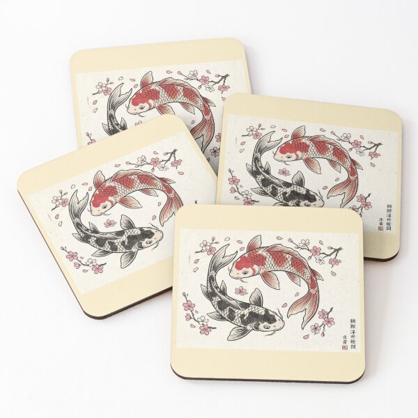 Item preview, Traditional Japanese Koi Fish Ukiyo-e Woodblock Print designed and sold by SakuraMarket26.