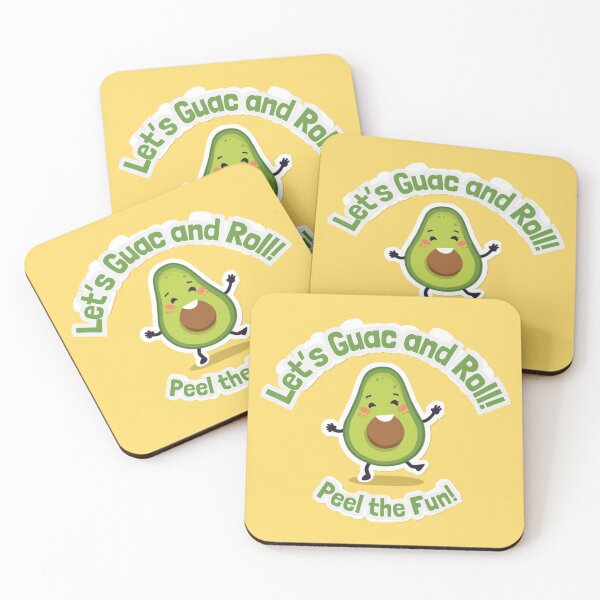 Item preview, Guac and Roll Avocado Sticker | Funny Food Pun | Cute Aesthetic Vinyl Deca designed and sold by Instantdesignz.