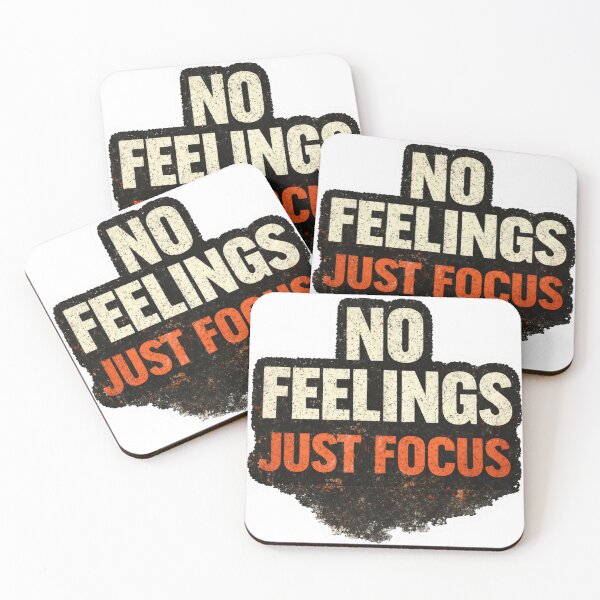 Item preview, No Feelings Just Focus Motivation Sticker | Grit Mindset Gym Quote designed and sold by Elviqus Shop.