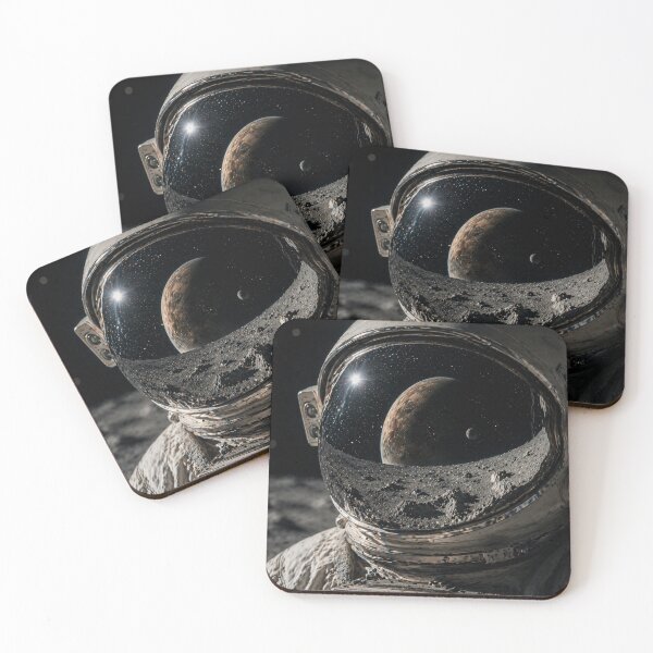 Item preview, Astronaut Helmet Reflection – Retro Space Art, Cosmic Explorer, Vintage Sci-Fi Poster designed and sold by Galskap.