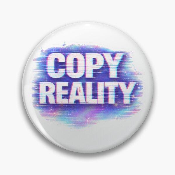 Item preview,  Copy Reality Glitch Aesthetic Sticker | Vaporwave Cyber Text Design designed and sold by Elviqus Shop.