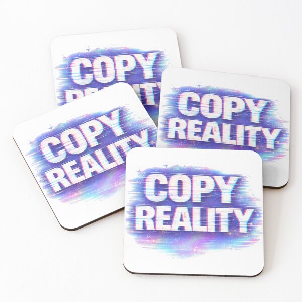 Item preview,  Copy Reality Glitch Aesthetic Sticker | Vaporwave Cyber Text Design designed and sold by Elviqus Shop.