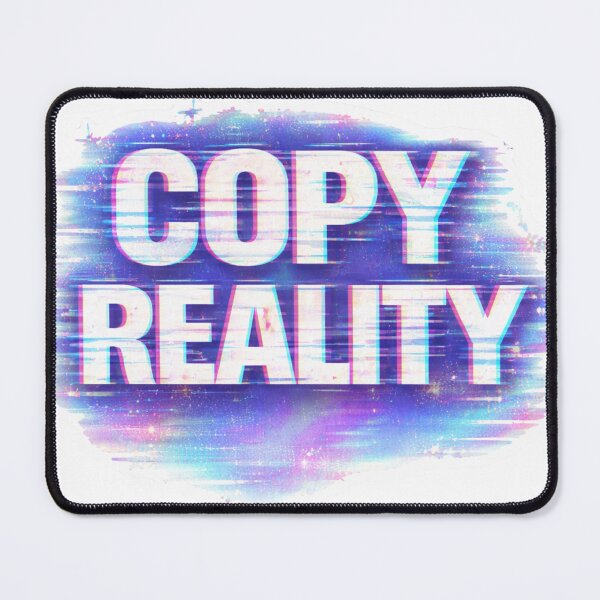 Item preview, Copy Reality Glitch Aesthetic Sticker | Vaporwave Cyber Text Design designed and sold by Elviqus Shop.