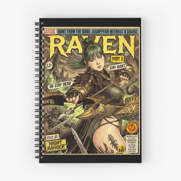 Item preview, Raven 2 Night Ranger Vintage Retro Comic Art designed and sold by Back2Collage.