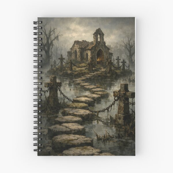 Item preview, The Mire of Forgotten Faith - Dark Fantasy Soulslike Game Landscape Art designed and sold by bapupa.