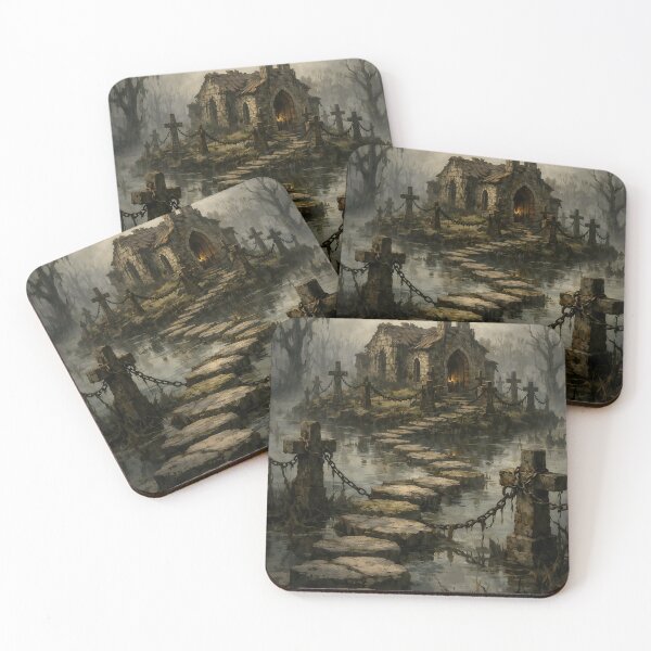 Item preview, The Mire of Forgotten Faith - Dark Fantasy Soulslike Game Landscape Art designed and sold by bapupa.