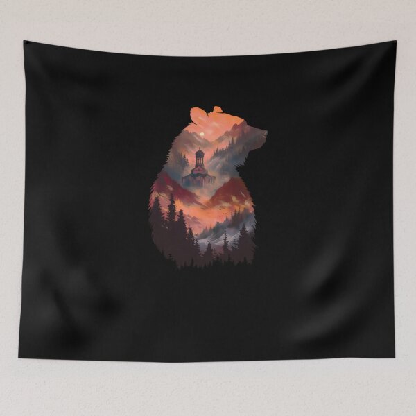 Item preview, Abstract Bear - Nature Guardian #851 designed and sold by triglavis-art.