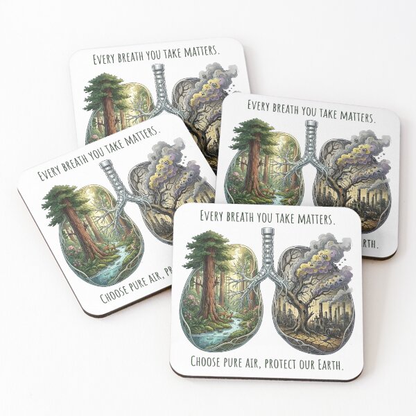 Item preview, Every Breath Matters Environmental Awareness Art designed and sold by Nuvoro Eco Awareness.
