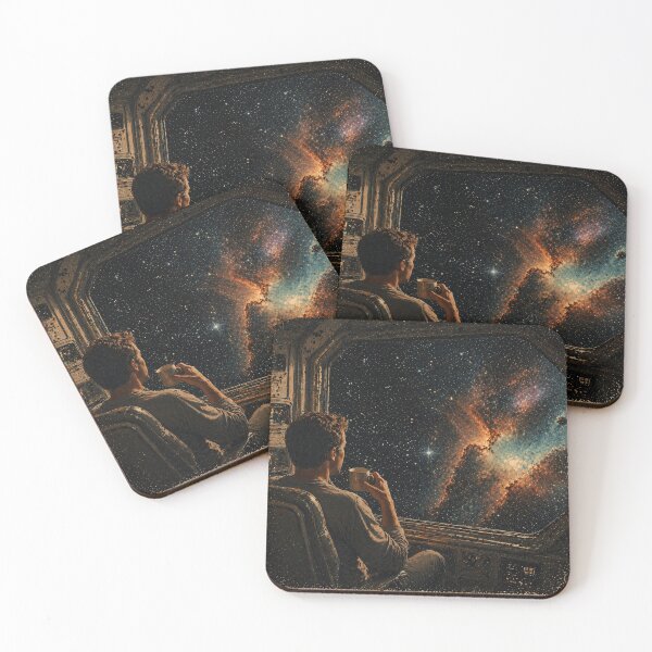 Item preview, Astronaut Watching Galaxy – Retro Space Interior, Cosmic View, Vintage Sci-Fi designed and sold by Galskap.