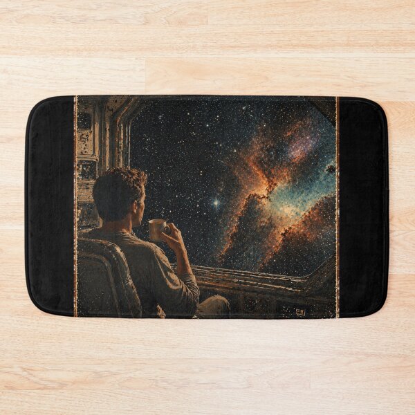 Item preview, Astronaut Watching Galaxy – Retro Space Interior, Cosmic View, Vintage Sci-Fi designed and sold by Galskap.
