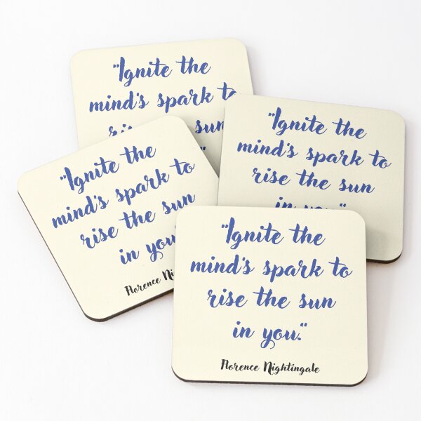 Item preview, Ignite the mind's spark . . . Florence Nightingale Quotation designed and sold by CharlottePlaceArt.