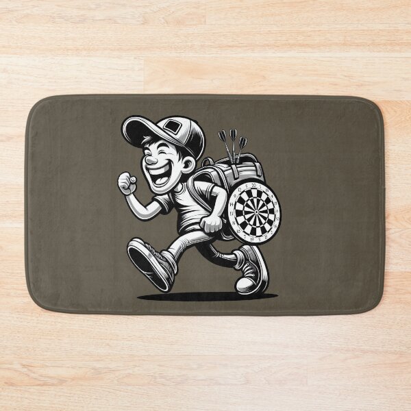 Item preview, Bobby the dart player with backpack and dartboard on tour designed and sold by Segasprojects.