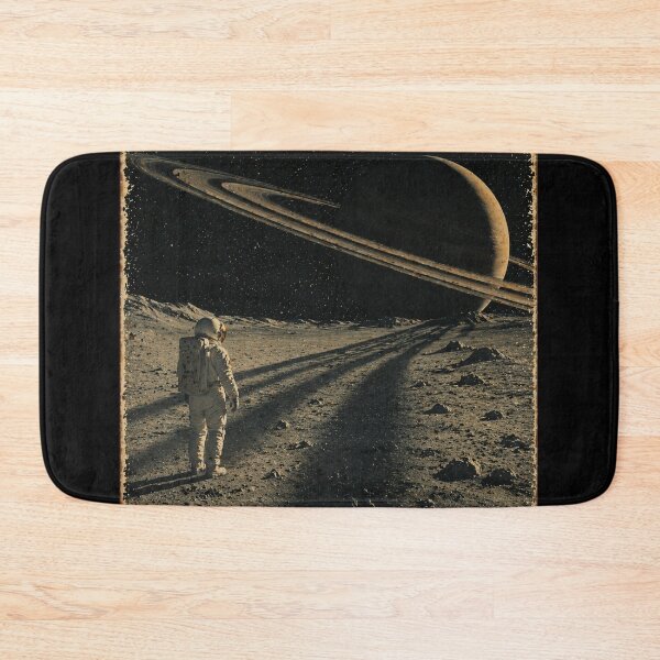 Item preview, Ringed Planet Landscape – Retro Sci-Fi Space Scene, Cosmic Horizon designed and sold by Galskap.