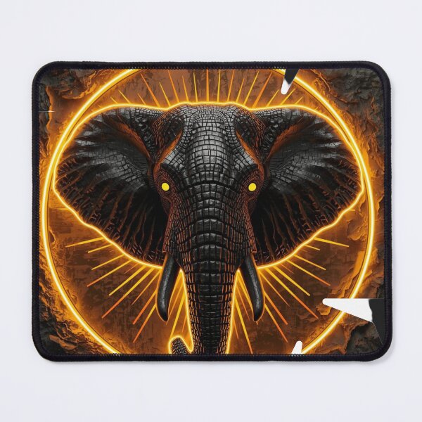 Item preview, AI Architect Master Neural Infrastructure Elephant Cyber Brutalist Art Print designed and sold by SavannaStrikes.