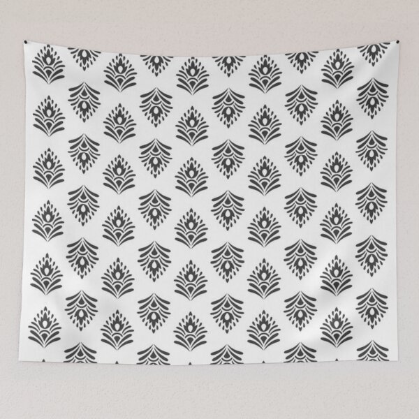Item preview, Black and White Indian Pattern designed and sold by Zuria Souk.