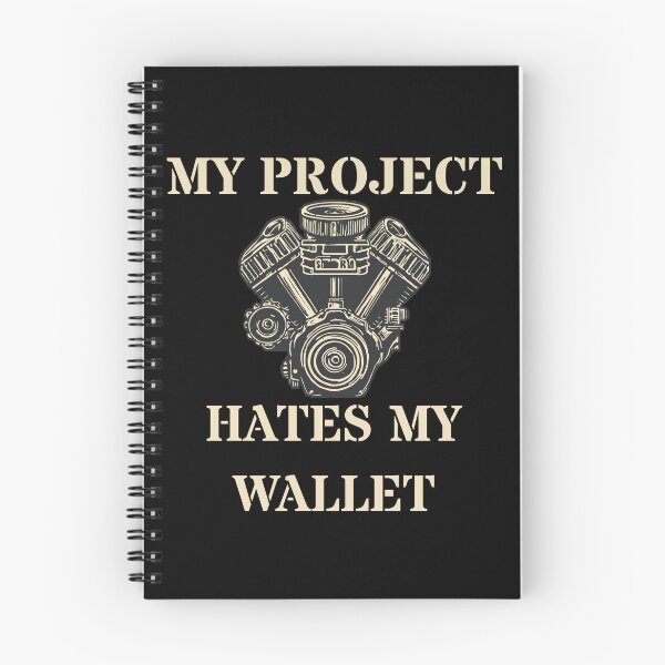 Item preview, My Project Hates My Wallet Mechanic Shirt – V8 Engine Car Guy Humor Gift designed and sold by TwistedComicLab.