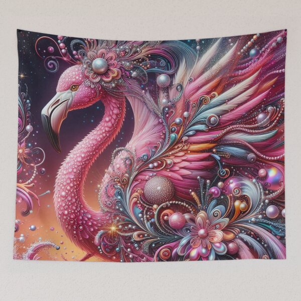 Item preview, Ornate Pink Flamingo Fantasy designed and sold by purplesensation.