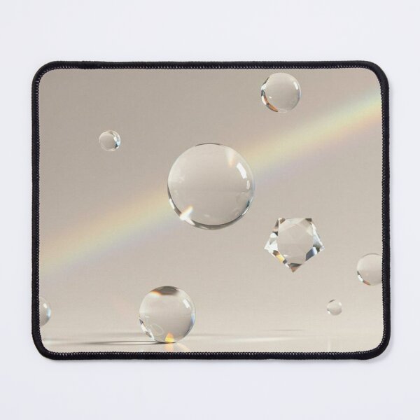 Item preview, AI Generated Crystal Prism Spheres - Rainbow Light Minimalist Abstract Art designed and sold by Art-Ulas.