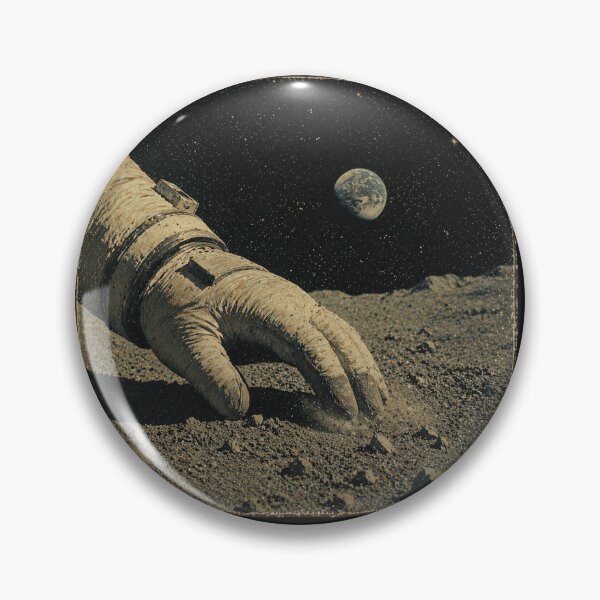 Item preview, Touching Another World – Astronaut Hand, Retro Space Art, Cosmic Detail designed and sold by Galskap.