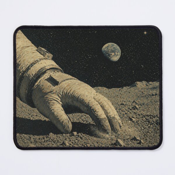 Item preview, Touching Another World – Astronaut Hand, Retro Space Art, Cosmic Detail designed and sold by Galskap.