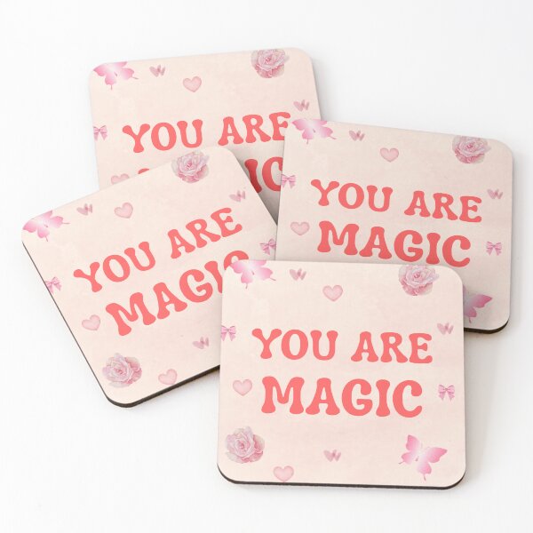 Item preview, Pink Girl Aesthetic, You Are Magic, Motivational Quote designed and sold by PeacePrint.