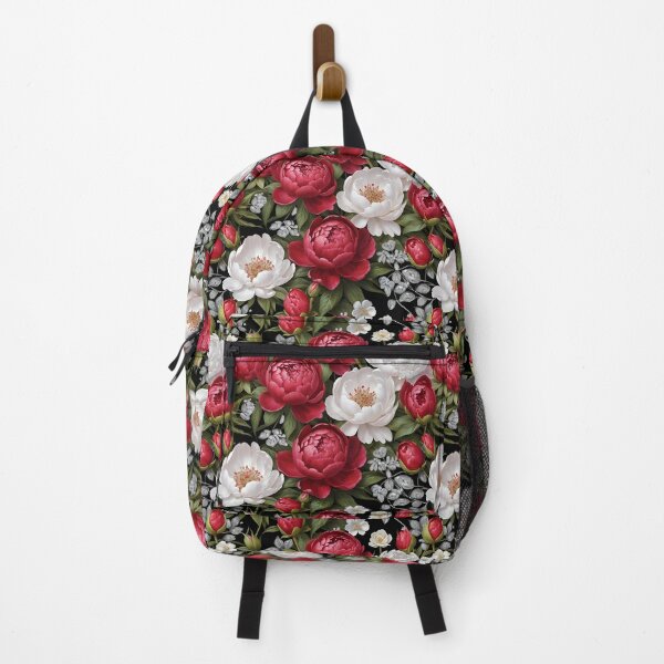 Item preview, Red and White Peonies Floral Seamless Pattern designed and sold by Leylita Design.