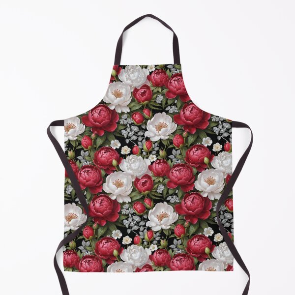 Item preview, Red and White Peonies Floral Seamless Pattern designed and sold by Leylita Design.