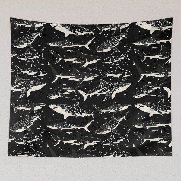 Item preview, Sharks pattern designed and sold by xiao xuans.