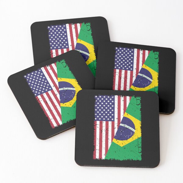 Item preview, USA Brazil Flag Brazilian American Pride Gift Brazilian designed and sold by Lenny Stahl.