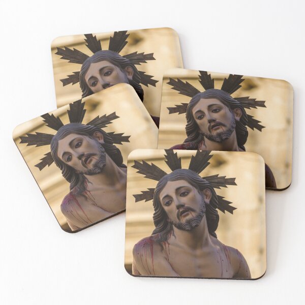 Item preview, Jesus Christ Statue With Crown Of Thorns And Blood Wounds In Religious Procession designed and sold by Nmallia.