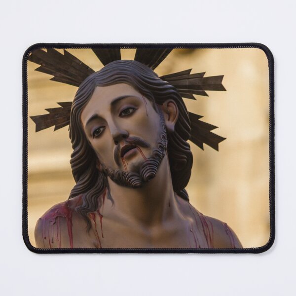 Item preview, Jesus Christ Statue With Crown Of Thorns And Blood Wounds In Religious Procession designed and sold by Nmallia.
