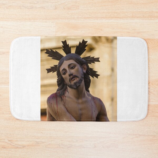 Item preview, Jesus Christ Statue With Crown Of Thorns And Blood Wounds In Religious Procession designed and sold by Nmallia.