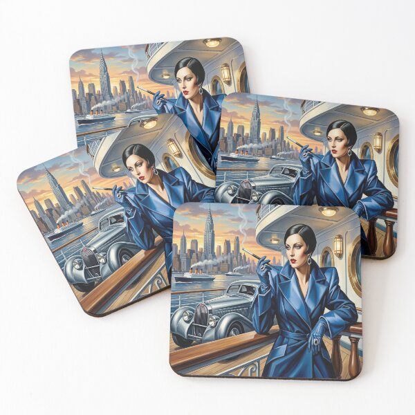 Item preview, The RinSe | Manhattan Departure 1934 | Art Deco Woman Print designed and sold by Thedropartsrore.